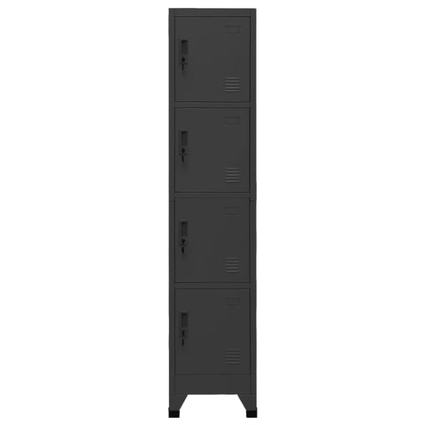 vidaXL Locker Cabinet Anthracite 38x45x180 cm Steel