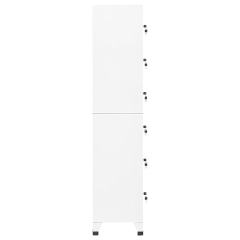 vidaXL Locker Cabinet White 38x40x180 cm Steel