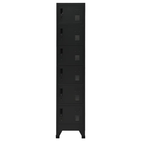 vidaXL Locker Cabinet Black 38x40x180 cm Steel