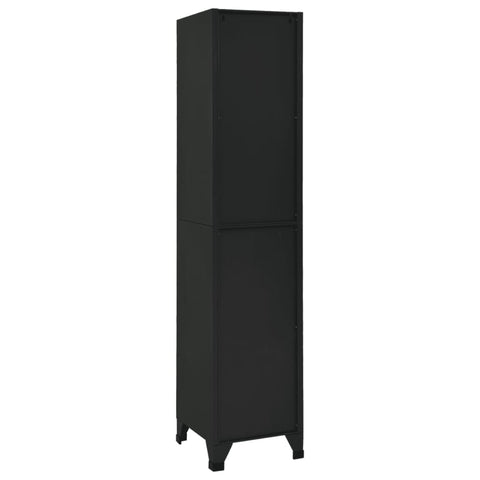 vidaXL Locker Cabinet Black 38x40x180 cm Steel