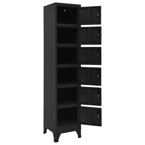 vidaXL Locker Cabinet Black 38x40x180 cm Steel