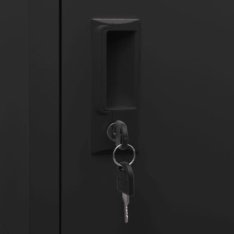 vidaXL Locker Cabinet Black 38x40x180 cm Steel