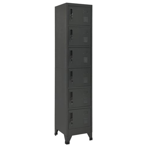 vidaXL Locker Cabinet Anthracite 38x40x180 cm Steel