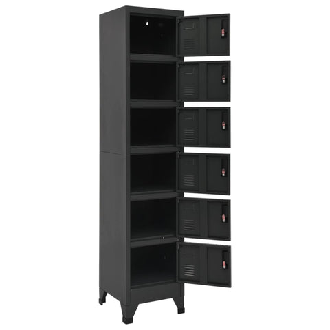 vidaXL Locker Cabinet Anthracite 38x40x180 cm Steel