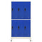 vidaXL Locker Cabinet Grey and Blue 90x45x180 cm Steel
