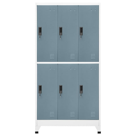 vidaXL Locker Cabinet Light Grey and Dark Grey 90x45x180 cm Steel