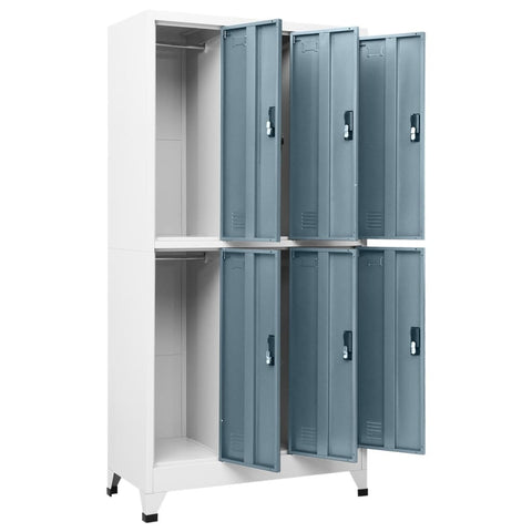 vidaXL Locker Cabinet Light Grey and Dark Grey 90x45x180 cm Steel