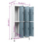 vidaXL Locker Cabinet Light Grey and Dark Grey 90x45x180 cm Steel