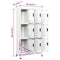 vidaXL Locker Cabinet White 90x45x180 cm Steel