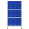 vidaXL Locker Cabinet Grey and Blue 90x45x180 cm Steel