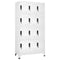 vidaXL Locker Cabinet White 90x45x180 cm Steel