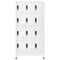 vidaXL Locker Cabinet White 90x45x180 cm Steel