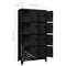 vidaXL Locker Cabinet Black 90x45x180 cm Steel