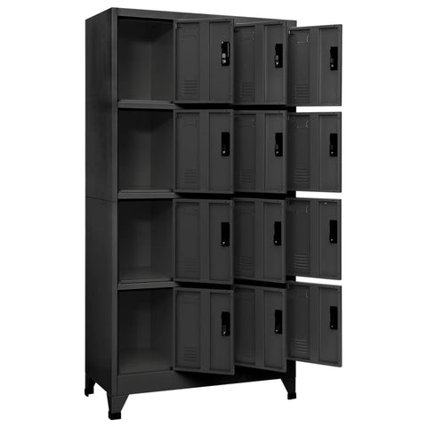 vidaXL Locker Cabinet Anthracite 90x45x180 cm Steel