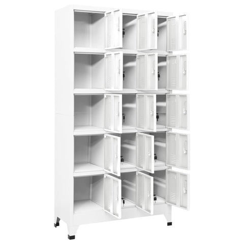 vidaXL Locker Cabinet Light Grey 90x40x180 cm Steel