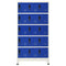 vidaXL Locker Cabinet Grey and Blue 90x40x180 cm Steel