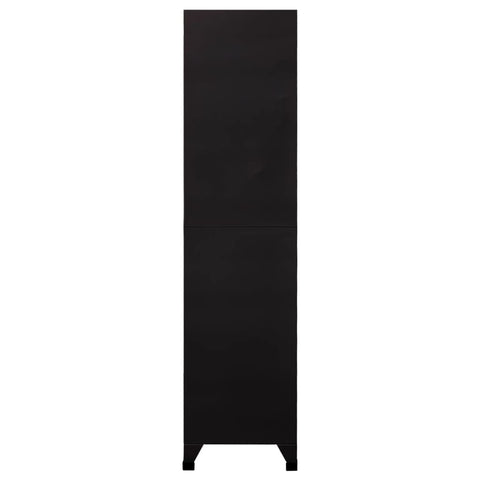 vidaXL Locker Cabinet Black 90x40x180 cm Steel