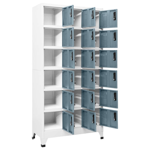 vidaXL Locker Cabinet Light Grey and Dark Grey 90x40x180 cm Steel