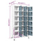vidaXL Locker Cabinet Light Grey and Dark Grey 90x40x180 cm Steel