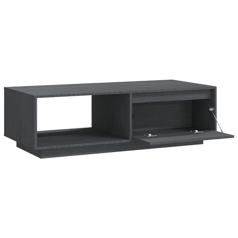 vidaXL Coffee Table Grey 110x50x33.5 cm Solid Pinewood