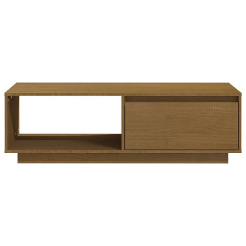 vidaXL Coffee Table Honey Brown 110x50x33.5 cm Solid Pinewood