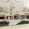 vidaXL Coffee Table White 110x50x34 cm Solid Pinewood