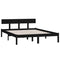 vidaXL Bed Frame without Mattress Black Solid Wood 140x190 cm