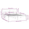vidaXL Bed Frame without Mattress Black Solid Wood 140x190 cm