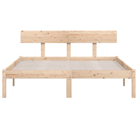 vidaXL Bed Frame without Mattress Solid Wood 140x200 cm