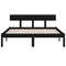 vidaXL Bed Frame without Mattress Black Solid Wood 140x200 cm