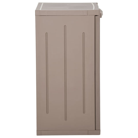 vidaXL Garden Storage Cabinet Brown 65x45x88 cm PP Wood Look