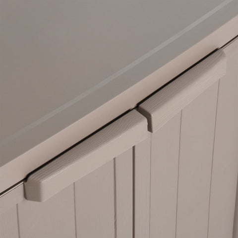 vidaXL Garden Storage Cabinet Brown 65x45x88 cm PP Wood Look