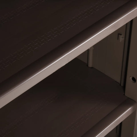 vidaXL Garden Storage Cabinet Brown 65x45x172 cm PP Wood Look