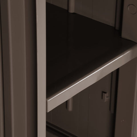 vidaXL Garden Storage Cabinet Brown 65x45x172 cm PP Wood Look