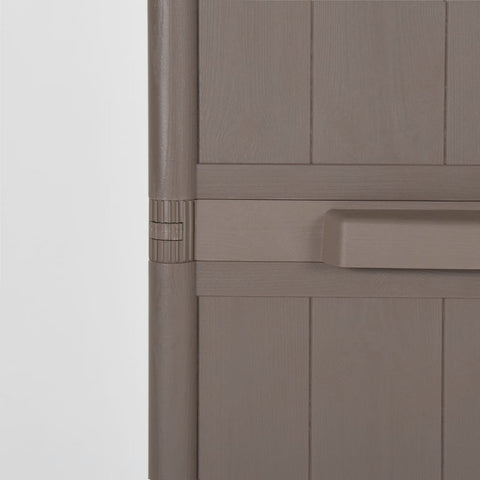 vidaXL Garden Storage Cabinet Brown 65x45x172 cm PP Wood Look