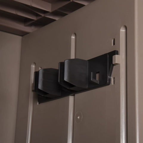 vidaXL Garden Storage Cabinet Brown 65x45x172 cm PP Wood Look