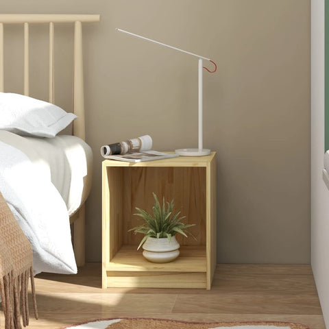 vidaXL Bedside Cabinet 35.5x33.5x41.5 cm Solid Pinewood