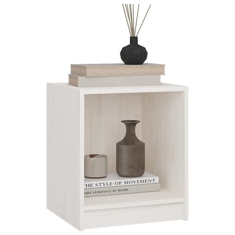 vidaXL Bedside Cabinets 2 pcs White 35.5x33.5x41.5 cm Solid Pinewood