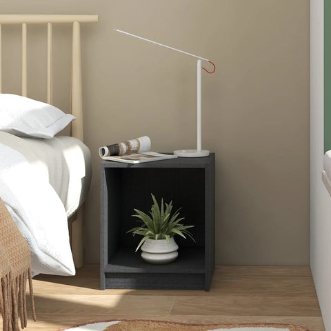 vidaXL Bedside Cabinets 2 pcs Grey 35.5x33.5x41.5 cm Solid Pinewood