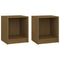 vidaXL Bedside Cabinets 2 pcs Honey Brown 35.5x33.5x41.5 cm Solid Pinewood