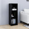 vidaXL Book Cabinet/Room Divider Black 36x33x110 cm Solid Pinewood