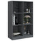 vidaXL Book Cabinet Grey 70x33x110 cm Solid Pinewood