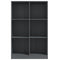 vidaXL Book Cabinet Grey 70x33x110 cm Solid Pinewood