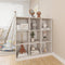 vidaXL Book Cabinet/Room Divider White 104x33.5x110 cm Solid Pinewood