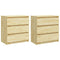 vidaXL Bedside Cabinets 2 pcs 60x36x64 cm Solid Pinewood