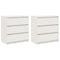 vidaXL Bedside Cabinets 2 pcs White 60x36x64 cm Solid Pinewood