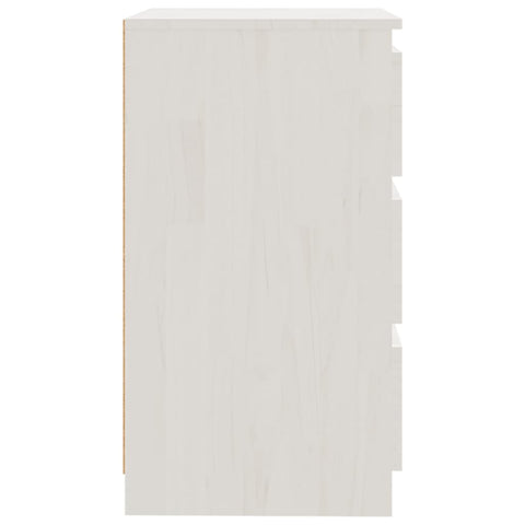 vidaXL Bedside Cabinets 2 pcs White 60x36x64 cm Solid Pinewood