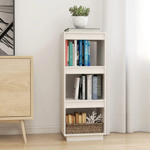 vidaXL Book Cabinet/Room Divider White 40x35x103 cm Solid Pinewood
