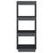 vidaXL Book Cabinet/Room Divider Grey 40x35x103 cm Solid Pinewood