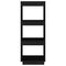 vidaXL Book Cabinet/Room Divider Black 40x35x103 cm Solid Pinewood